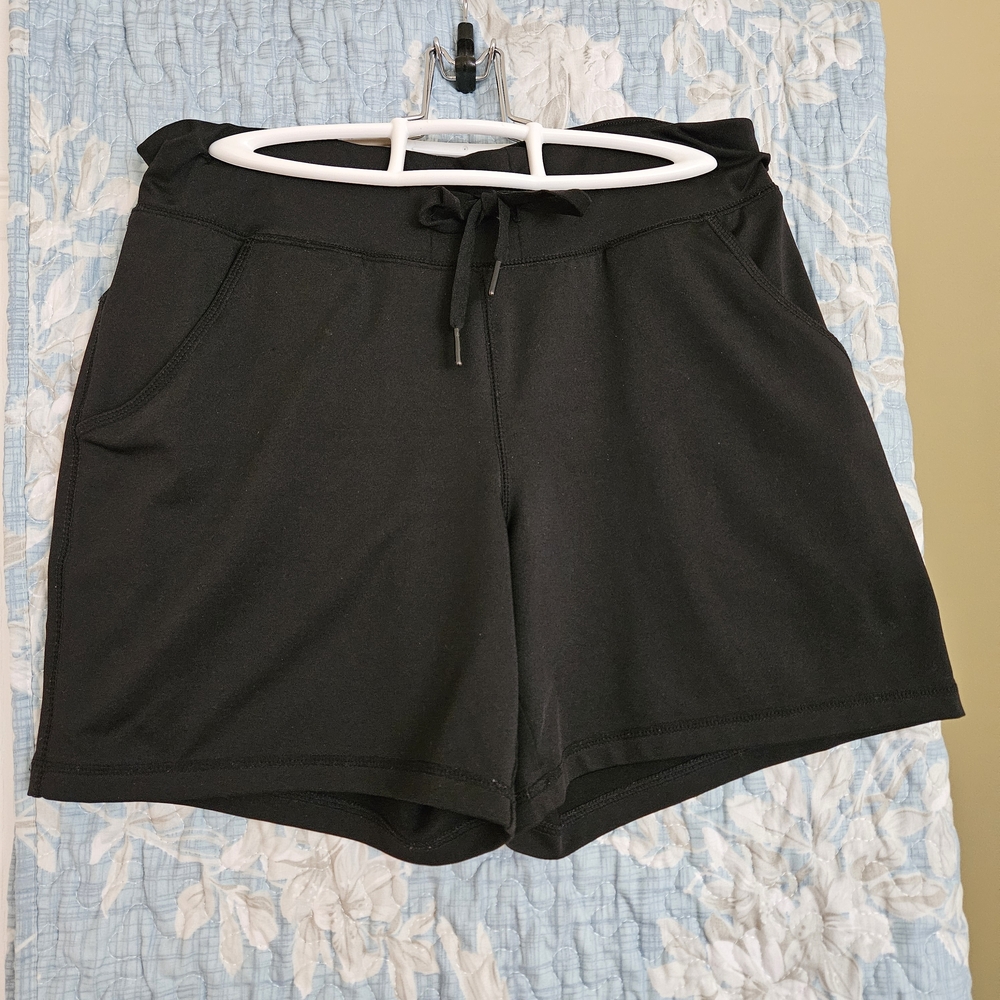 Everyday Black Active Shorts with Drawstring